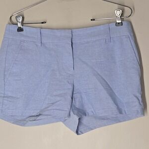 J Crew Classic Chino Short 3.5 inch Womens Sz 2 Blue Preppy Casual Cotton